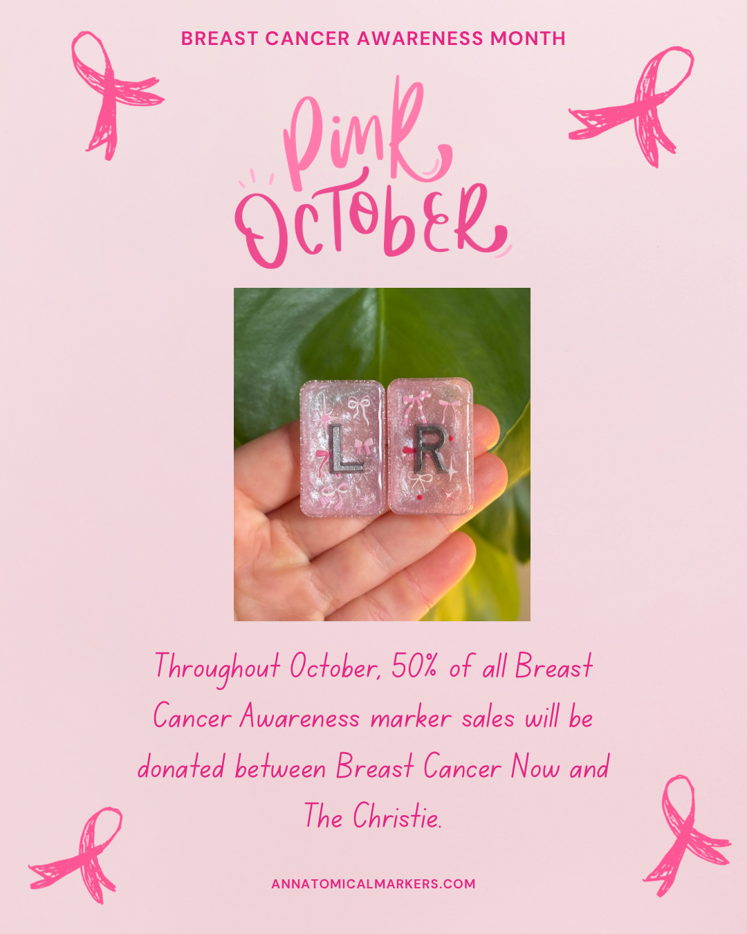 Custom order for Annie - breast cancer + 100cm black