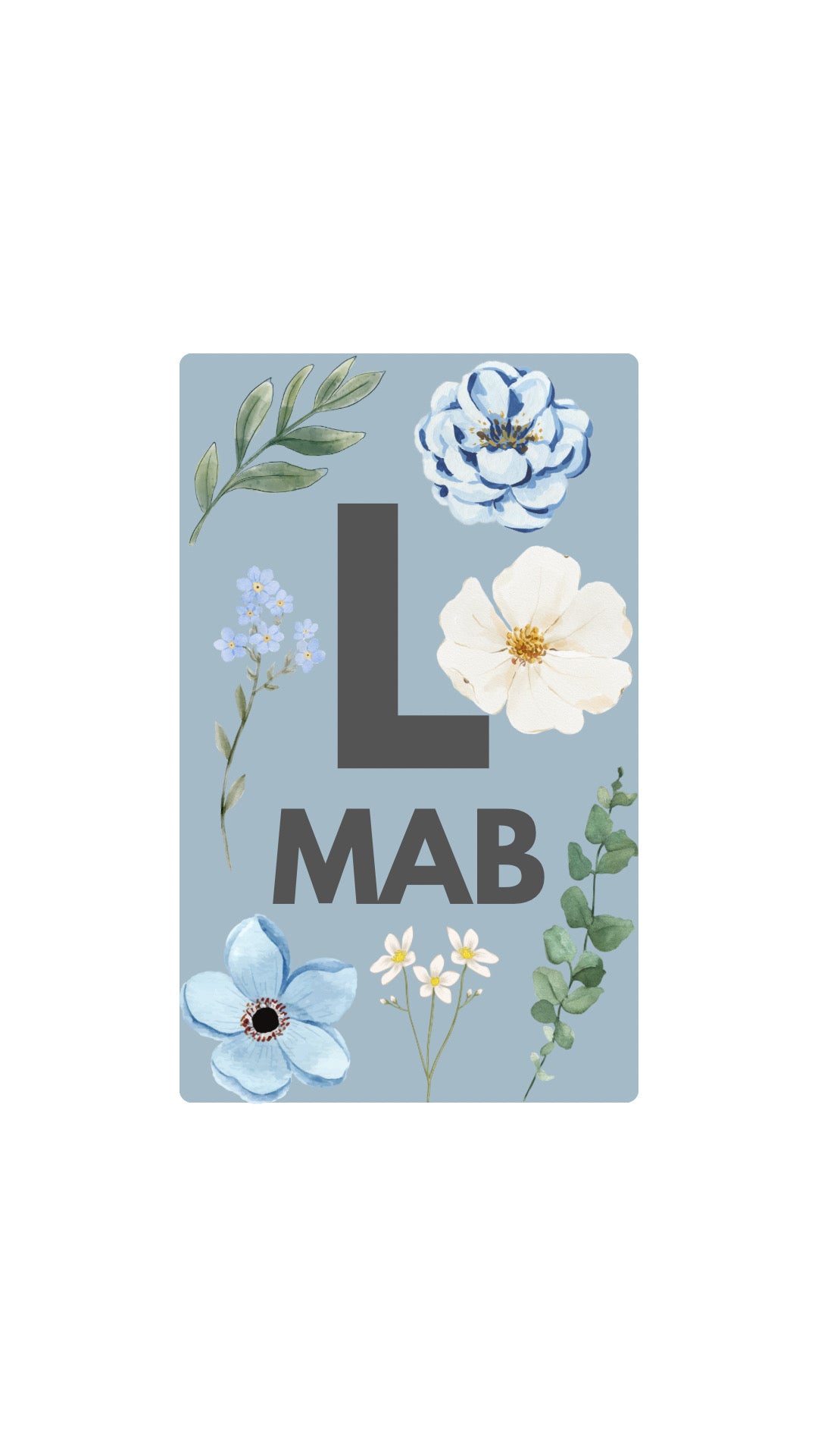Custom order for Molly - Blue floral (MAB)