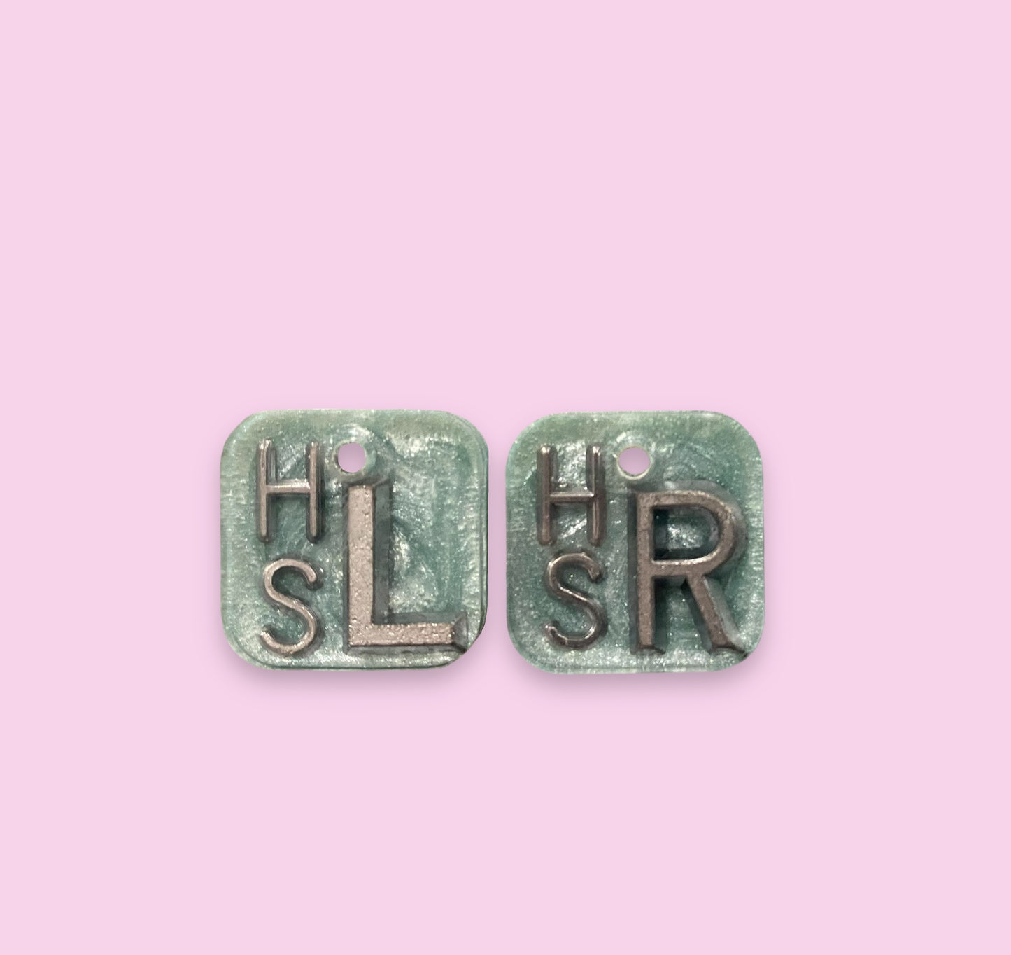 Sage green micro markers with initials