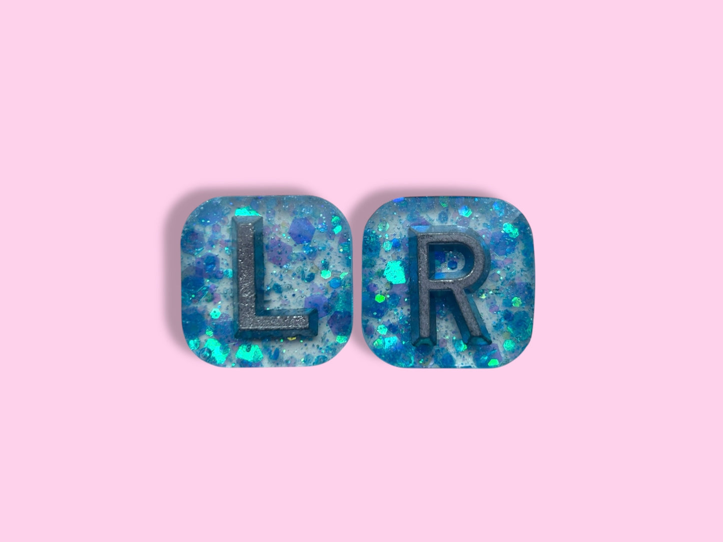 Custom order for Rachel - micro pink and blue shimmer