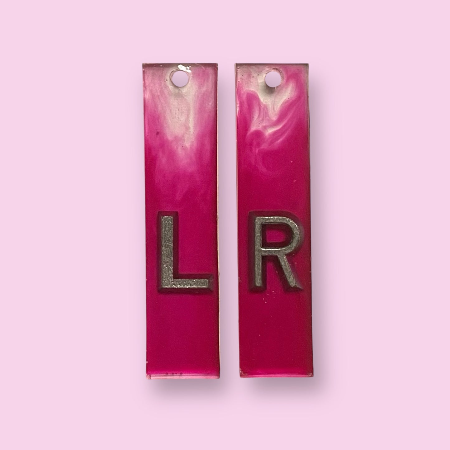 Pink gradient thin rectangle X-Ray markers