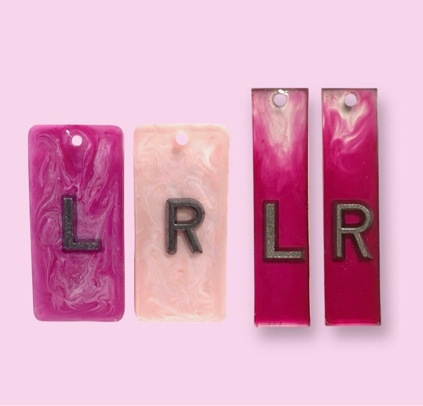 Pink marble and thin pink gradient X-ray marker bundle