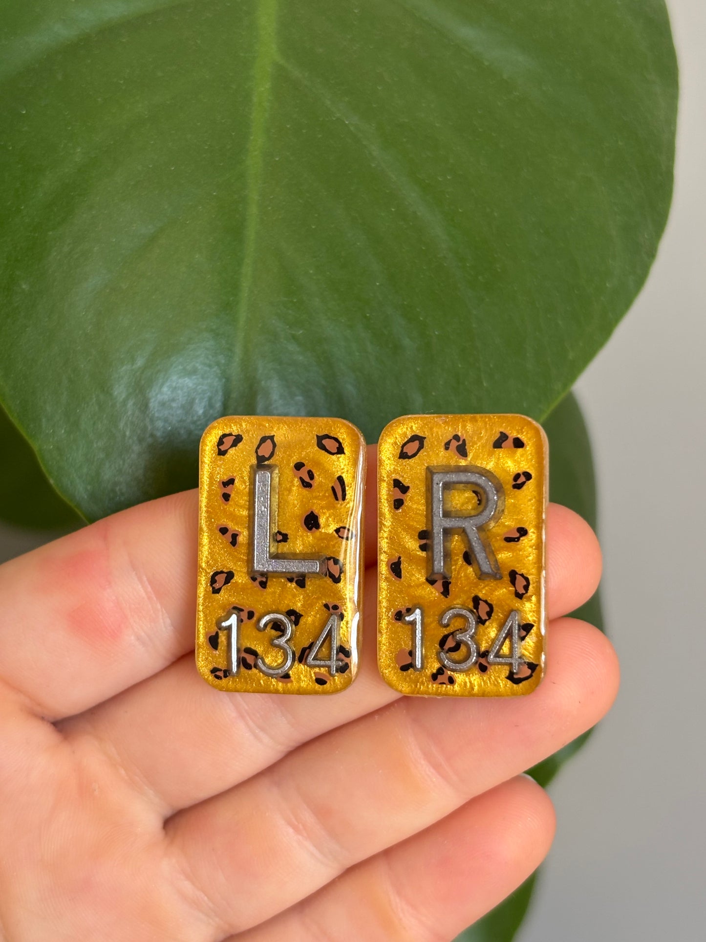 Custom order for Jasmine - LEFT golden leopard print + 134