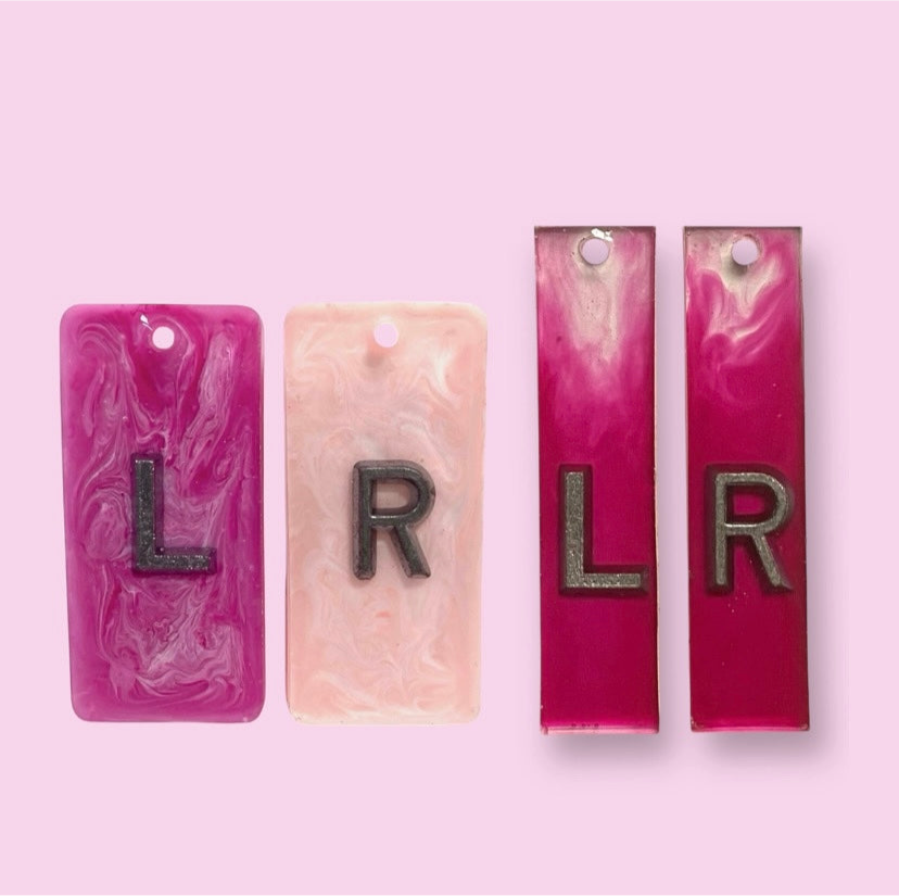 Pink marble and thin pink gradient X-ray marker bundle