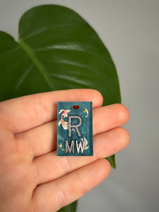 Koi Fish X-ray markers (L&R) + initials