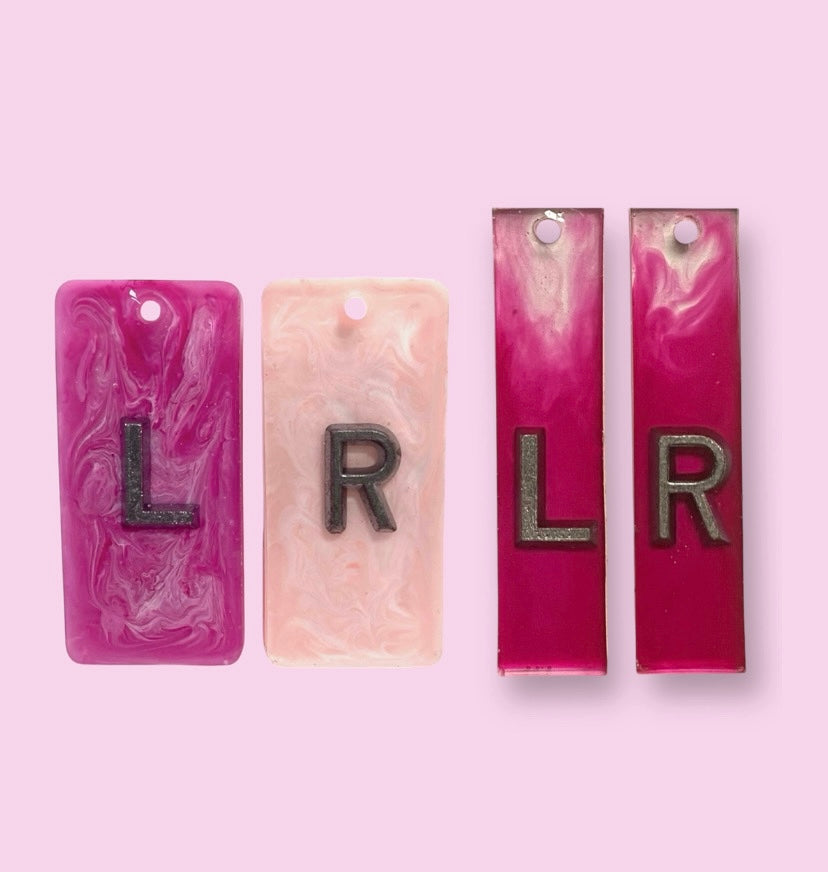 Pink marble and thin pink gradient X-ray marker bundle