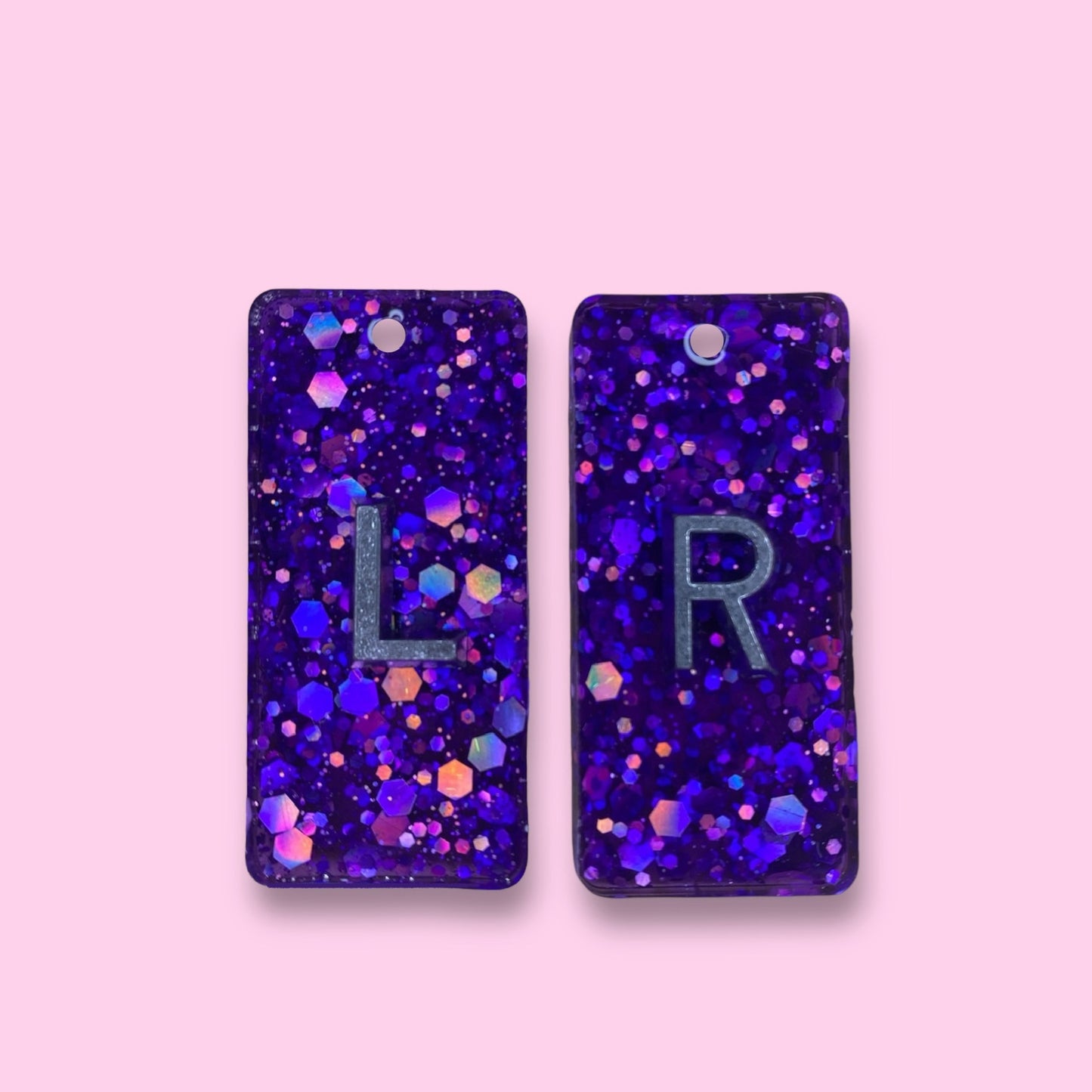 Purple glitter X-Ray markers