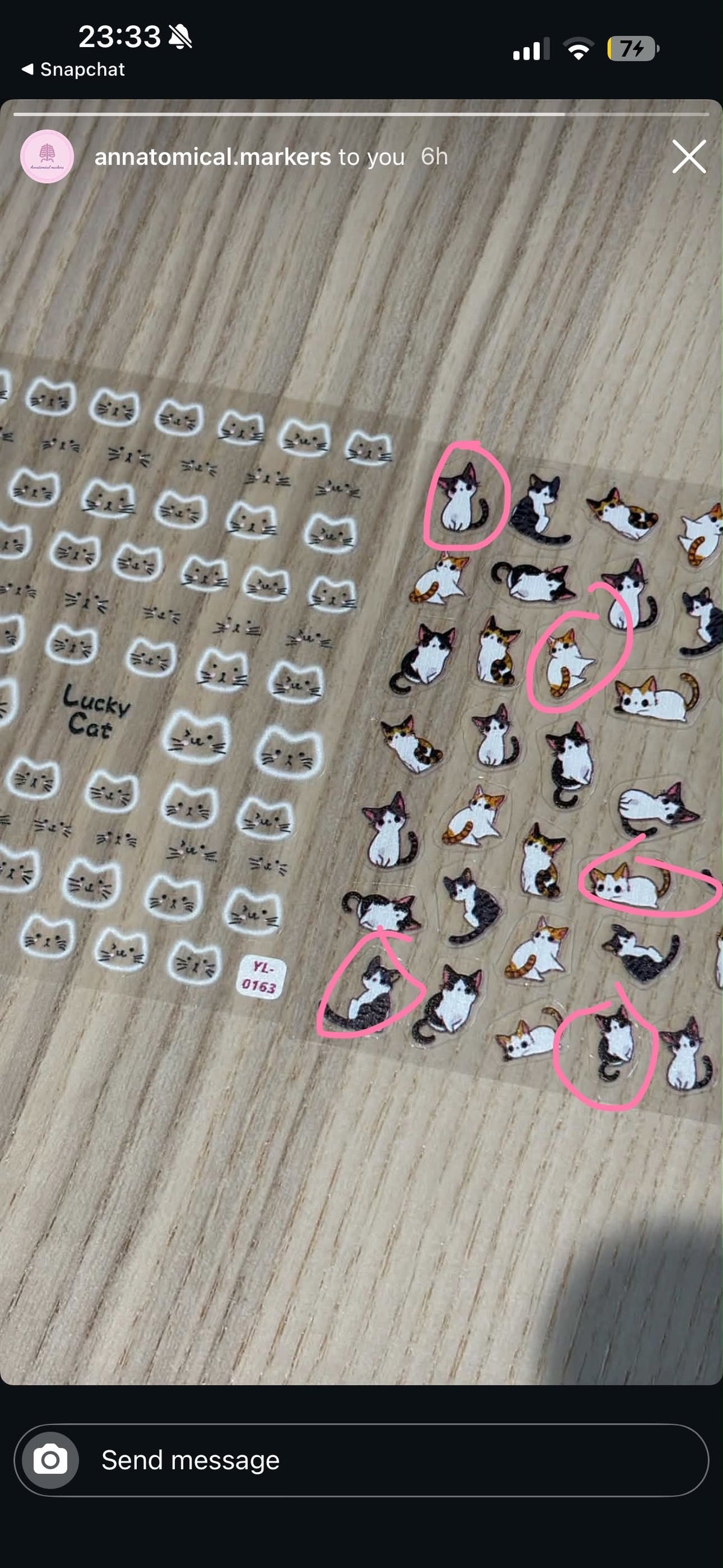 Custom order for Treasure - Cat markers + 100 black ribbon + FB MARKER + Kuromi name badge